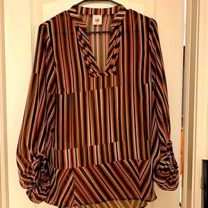 CAbi multi colored blouse XS